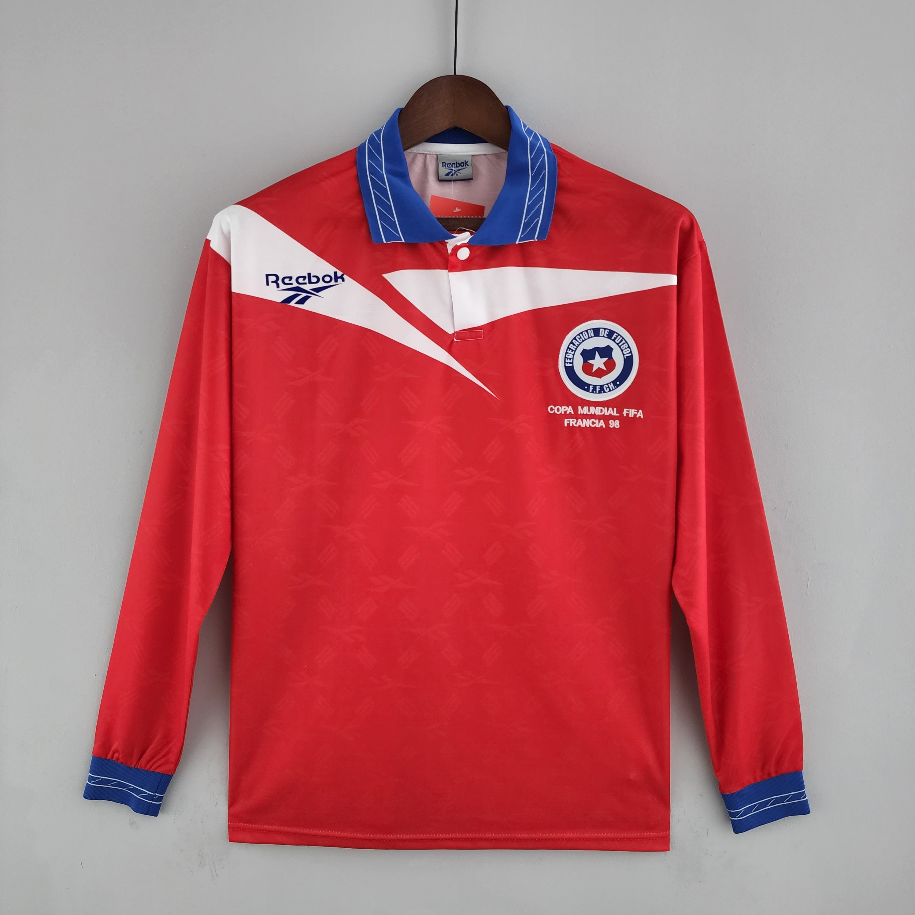 Camiseta Chile mundial 1998 Local manga larga | Retro