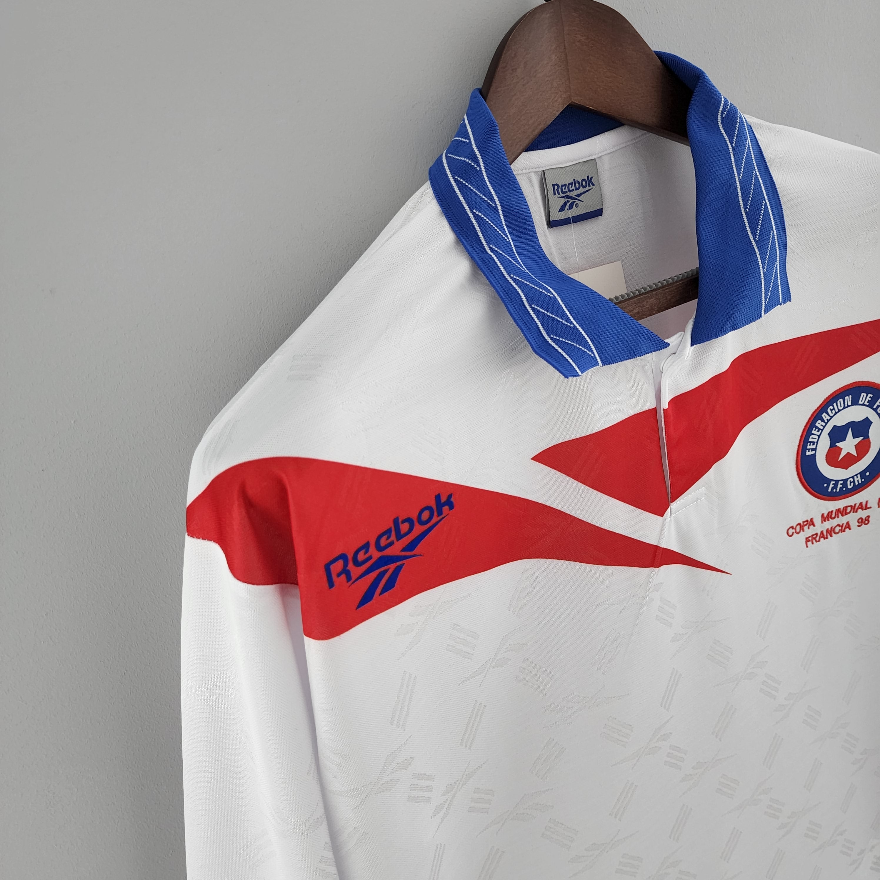 Camiseta Chile mundial 1998 Visitante manga larga | Retro